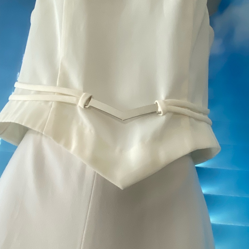 NINA FERRE sleeveless top,size7 see measurement! Cream - Picture 5 of 13